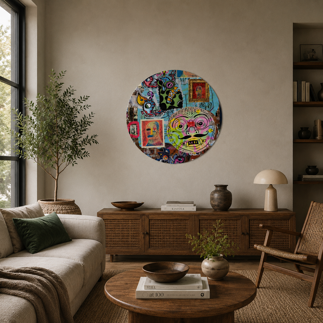 DESIGNER COLLECTIVE Pattern No 66220 by Annabel Taylor Home - SoHo circle mural roomset image