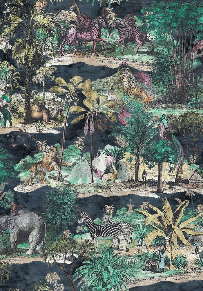 BRAND MCKENZIE Wallpaper Pattern No BMTD001/04B - Animal Islands