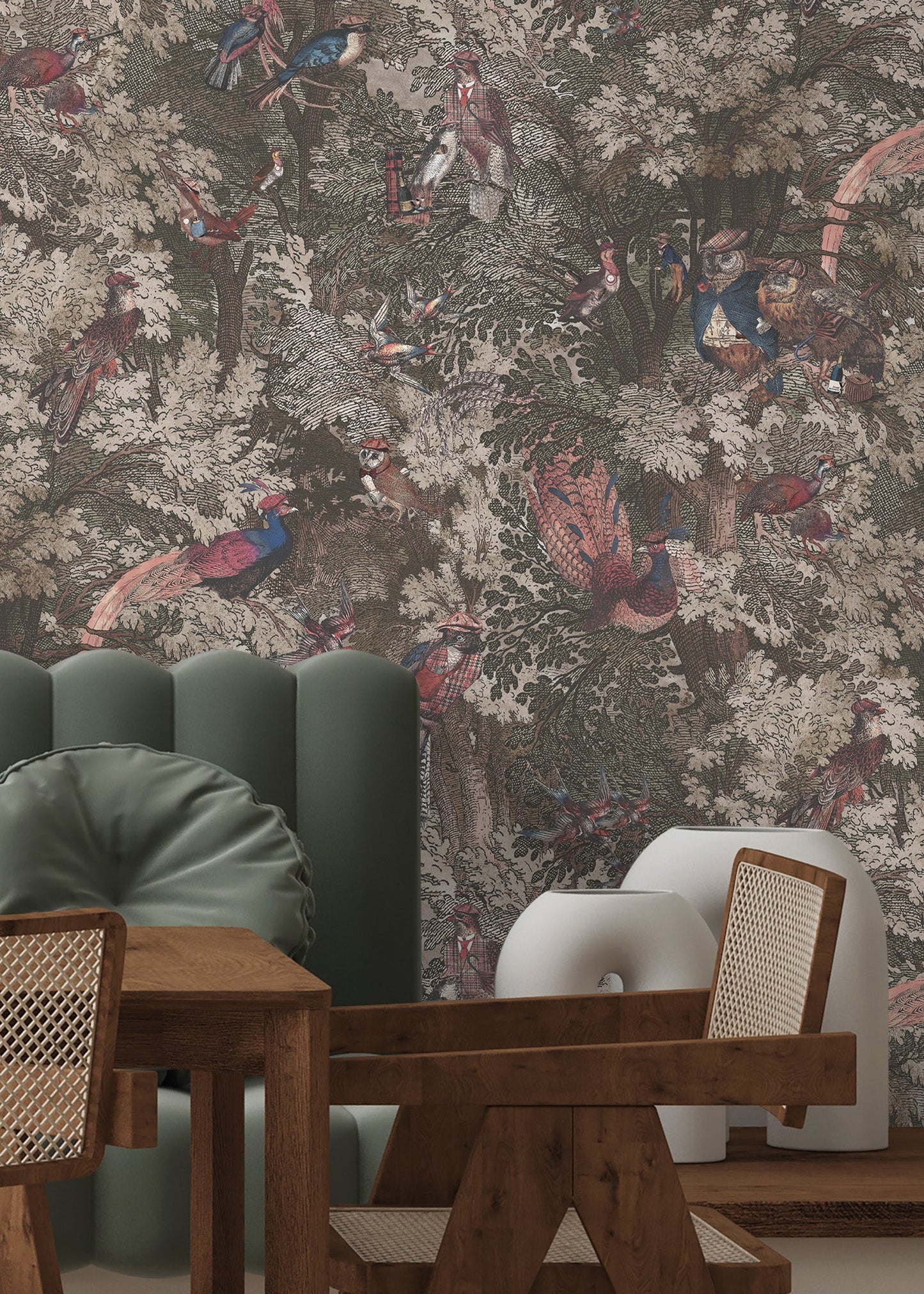 BRAND MCKENZIE Wallpaper Pattern No BMWL005/04B - Gentlemen Birds