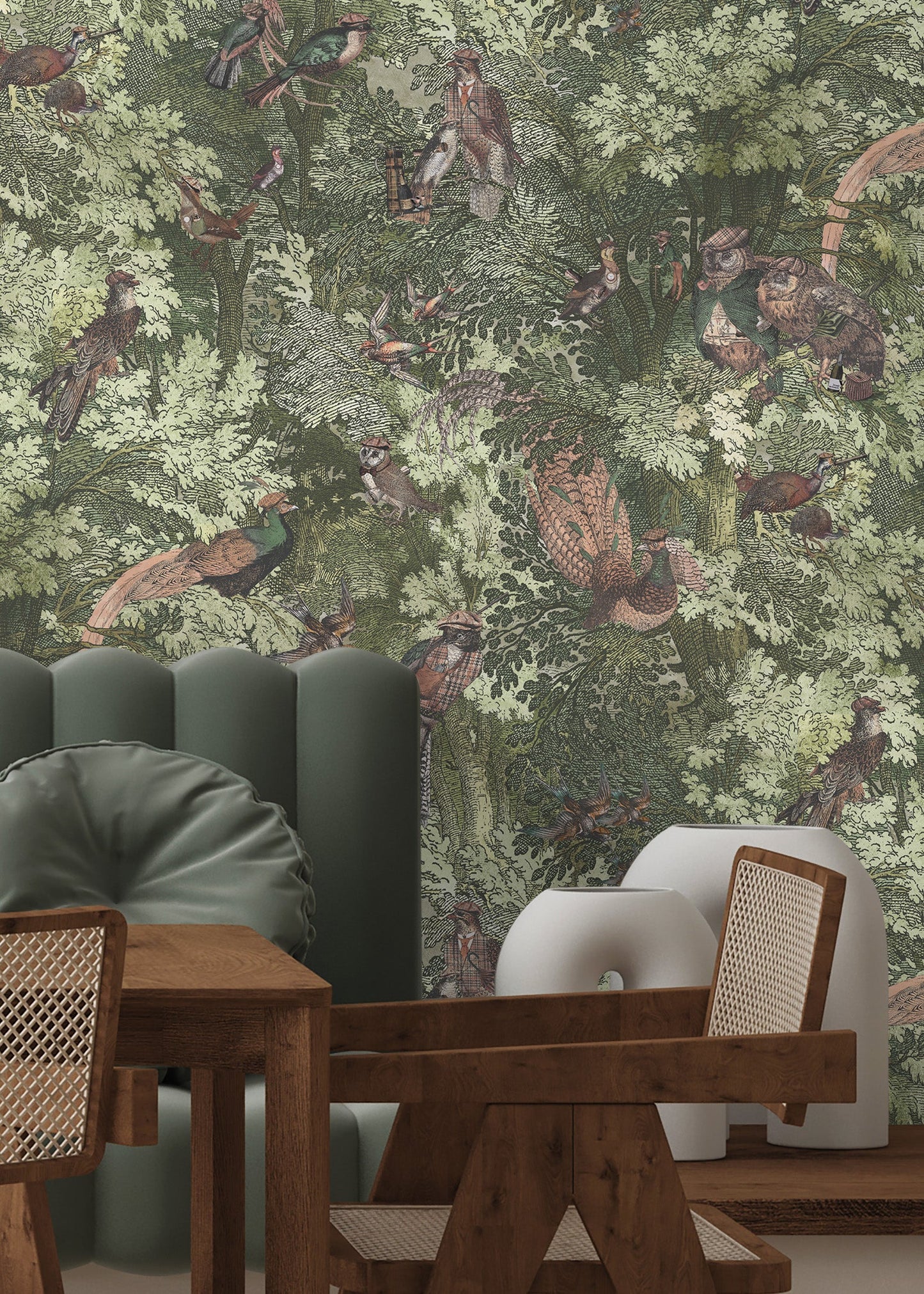 BRAND MCKENZIE Wallpaper Pattern No BMWL005/04C - Gentlemen Birds