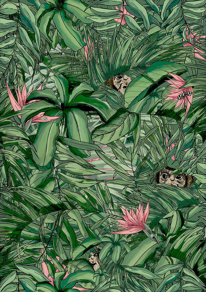 BRAND MCKENZIE Wallpaper Pattern No BMTD001/09A - Monkey Forest