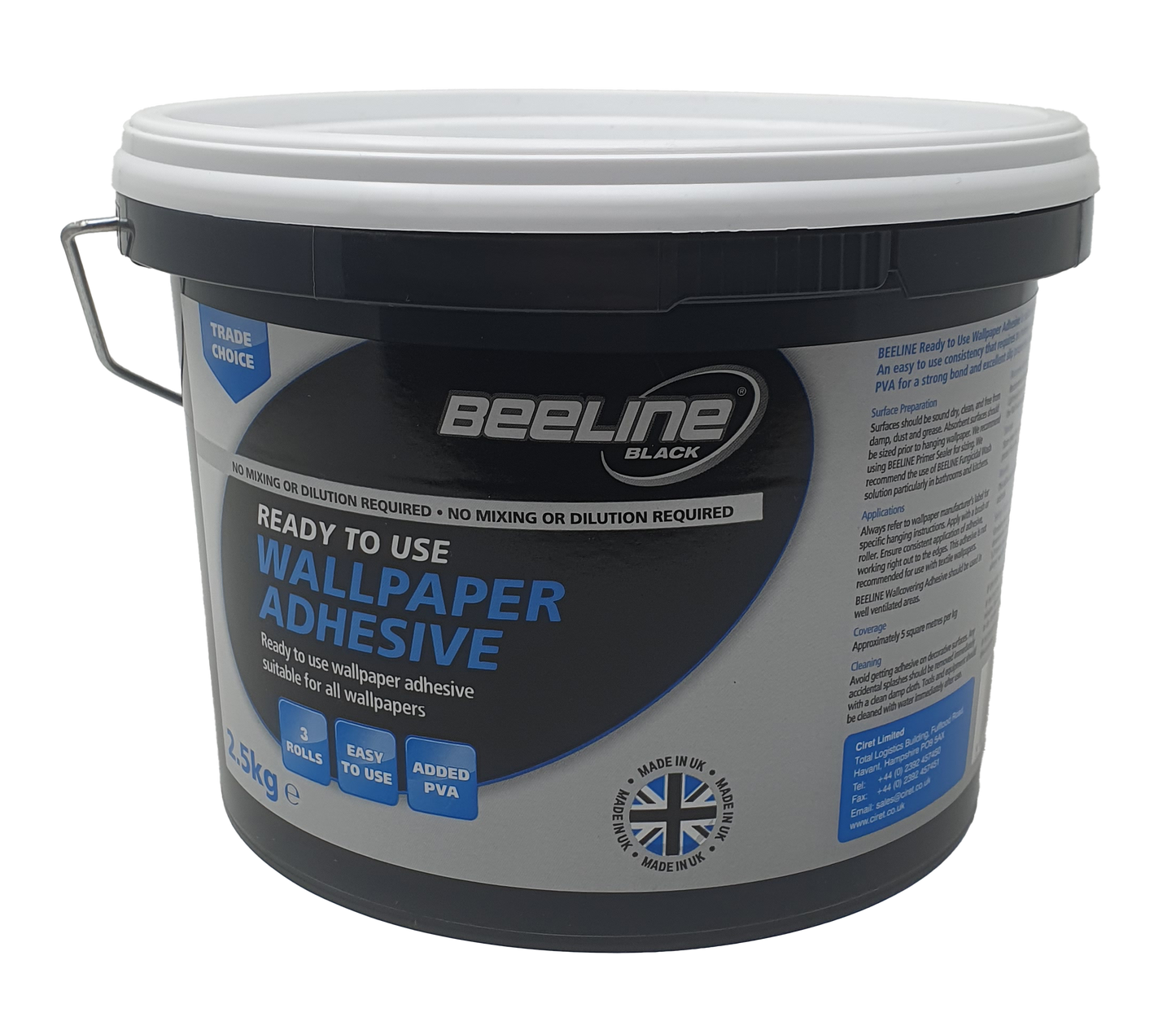 Beeline Ready Mixed All Purpose Adhesive (code HBDRRN25, HBDRRN50, HBDRRNA1) - white lid