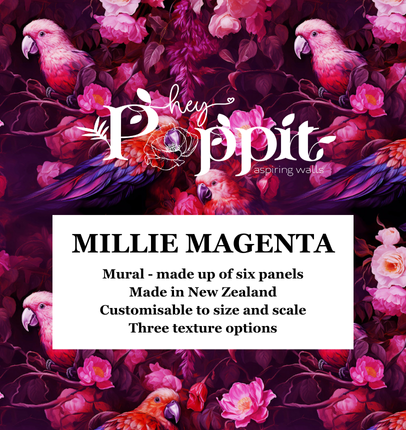 HEY POPPIT Wallpaper Pattern No - MILLIE MAGENTA (64191, 64192, 64193)