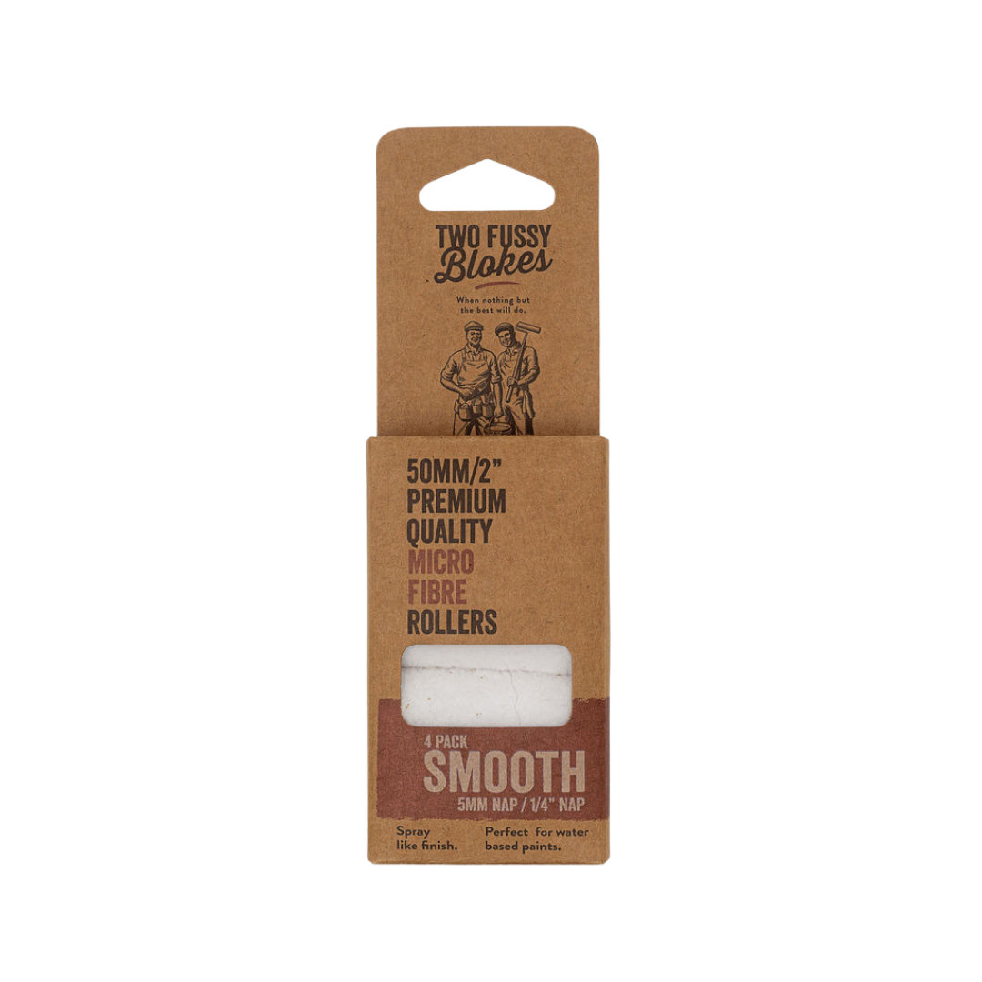 Two Fussy Blokes 50mm Microfibre roller sleeves 5mm Nap 4 pack