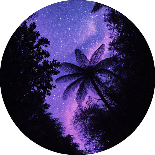 CIRQUE Act Two Pattern No MATARIKI PURPLE circle mural wallpaper