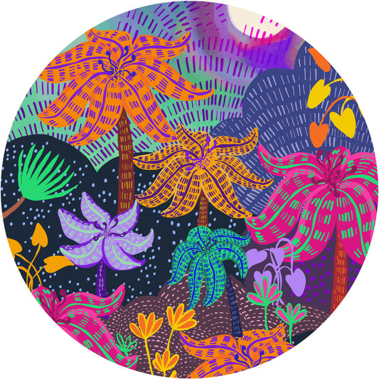 DESIGNER COLLECTIVE Pattern No 66223 by Archana Bhurke Design - Trippie Ponga circle mural swatch