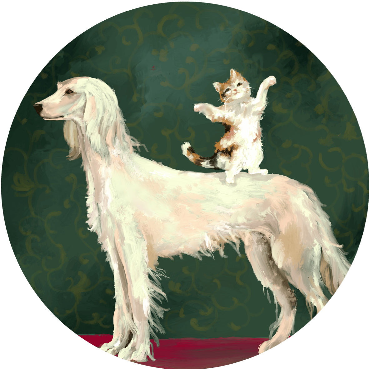 DESIGNER COLLECTIVE Pattern No 66225 by Designs by Josie Art - Whiskers and Waltz circle mural swatch