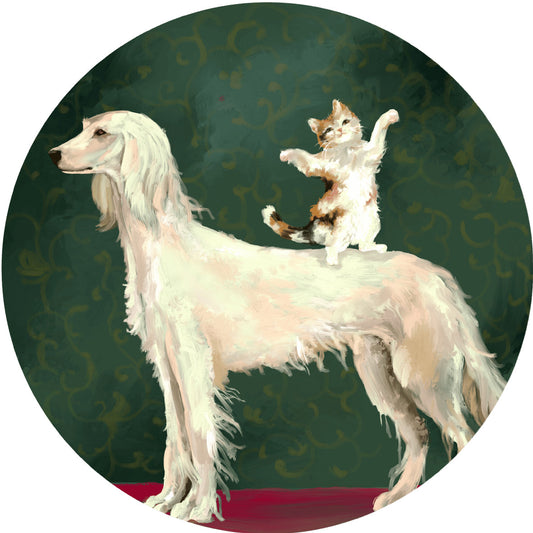 DESIGNER COLLECTIVE Pattern No 66225 by Designs by Josie Art - Whiskers and Waltz circle mural swatch