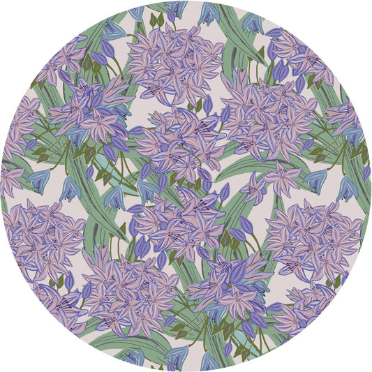 DESIGNER COLLECTIVE Pattern No 66227 by Josephine Lorelle Design - Agapanthus circle mural swatch
