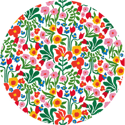 DESIGNER COLLECTIVE Pattern No 66228 by Laura Hebbend Design - Floral Fiesta circle mural swatch