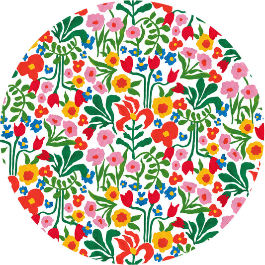 DESIGNER COLLECTIVE Pattern No 66228 by Laura Hebbend Design - Floral Fiesta circle mural swatch