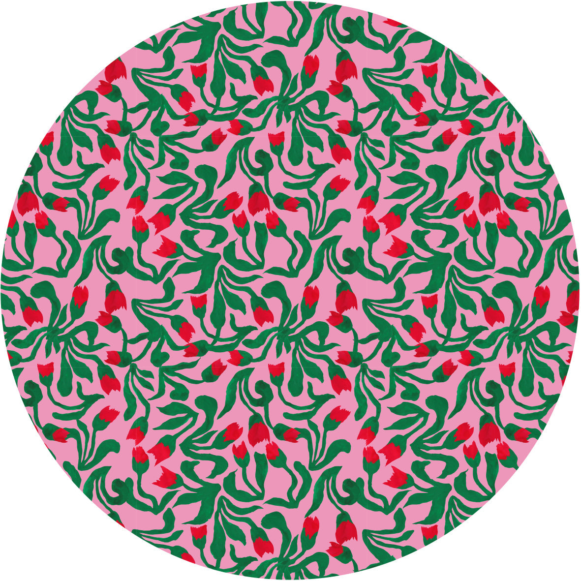 DESIGNER COLLECTIVE Pattern No 66229 by Laura Hebbend Design - Little Red circle mural swatch