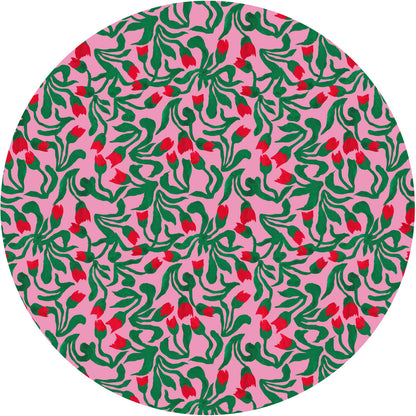 DESIGNER COLLECTIVE Pattern No 66229 by Laura Hebbend Design - Little Red circle mural swatch