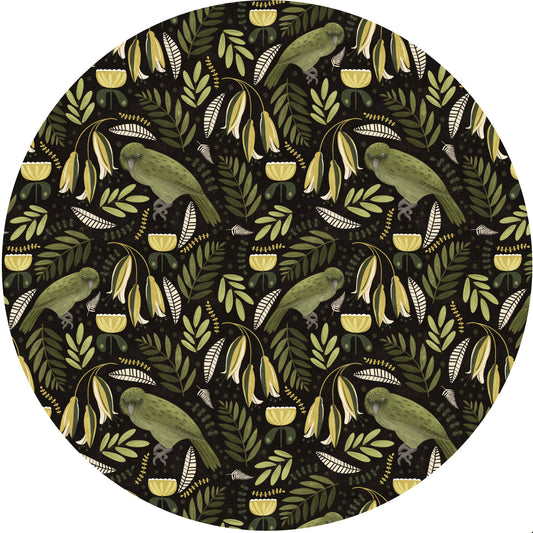 DESIGNER COLLECTIVE Pattern No 66230 by Mel Armstrong Design - Kakapo circle mural swatch