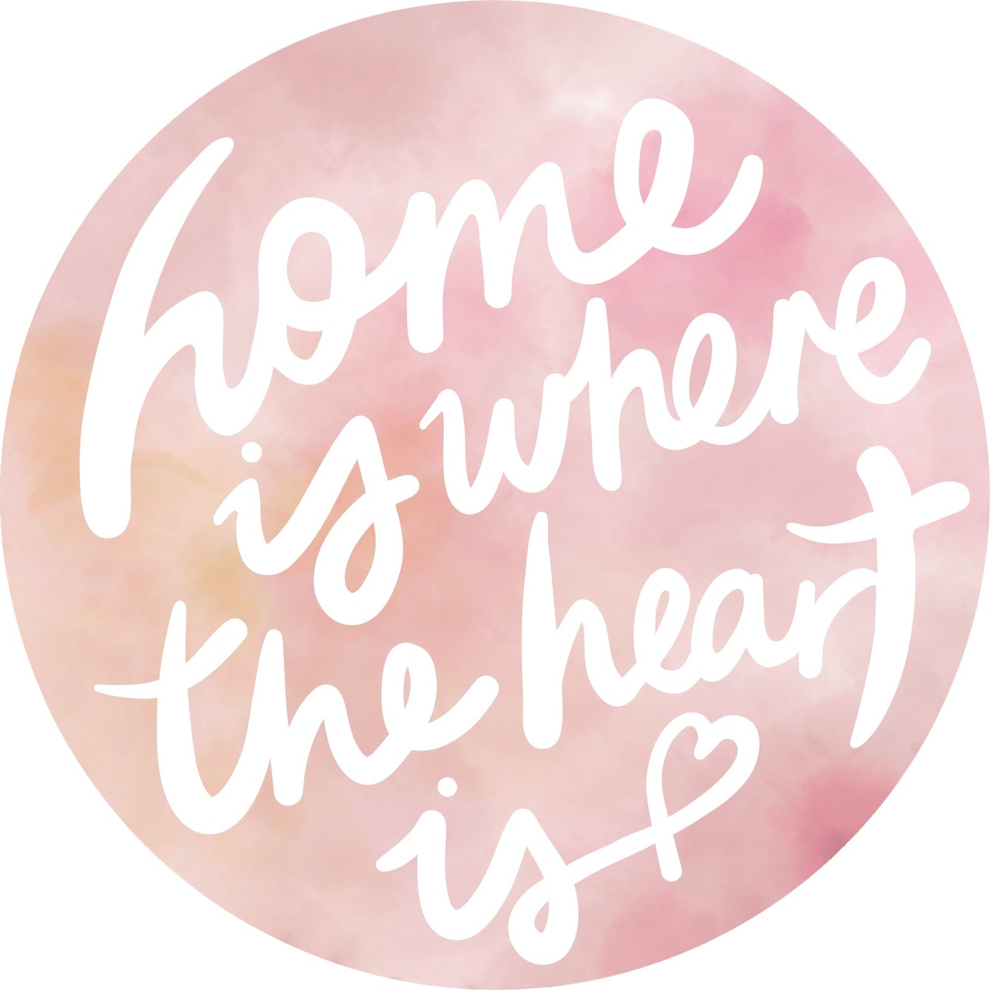 DESIGNER COLLECTIVE Pattern No 66240 by Tiny Giraffe - Home is where the heart is circle mural swatch
