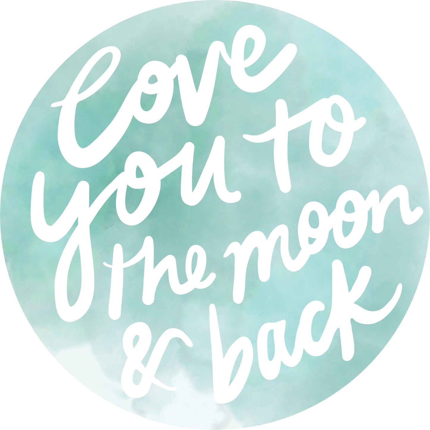 DESIGNER COLLECTIVE Pattern No 66241 by Tiny Giraffe - Love you to the moon and back circle mural swatch