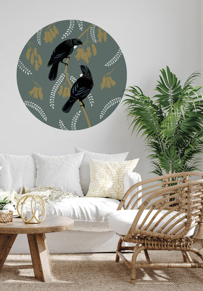DESIGNER COLLECTIVE Pattern No 66244 by Cathy Hansby - Tui Pair circle mural roomset image