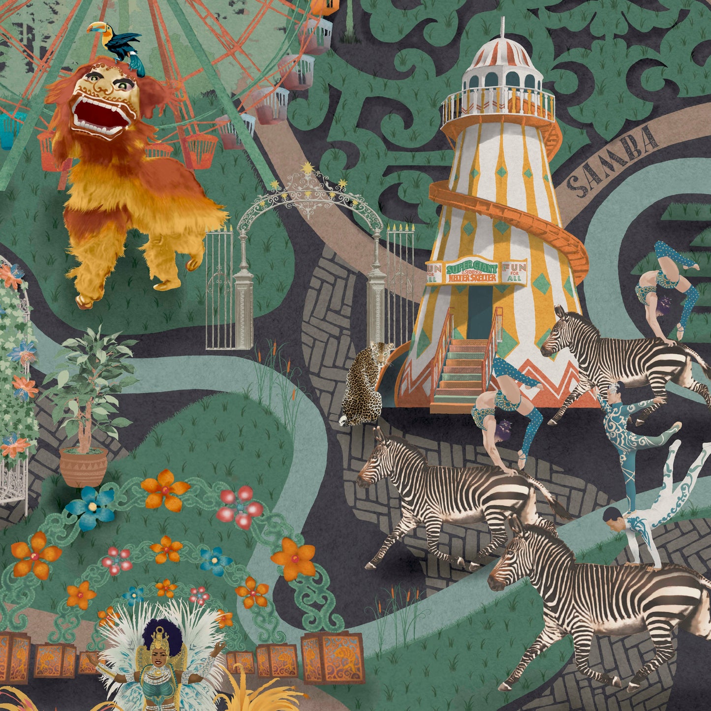BRAND MCKENZIE Wallpaper Pattern No BMCF003/03C - Carnival Map