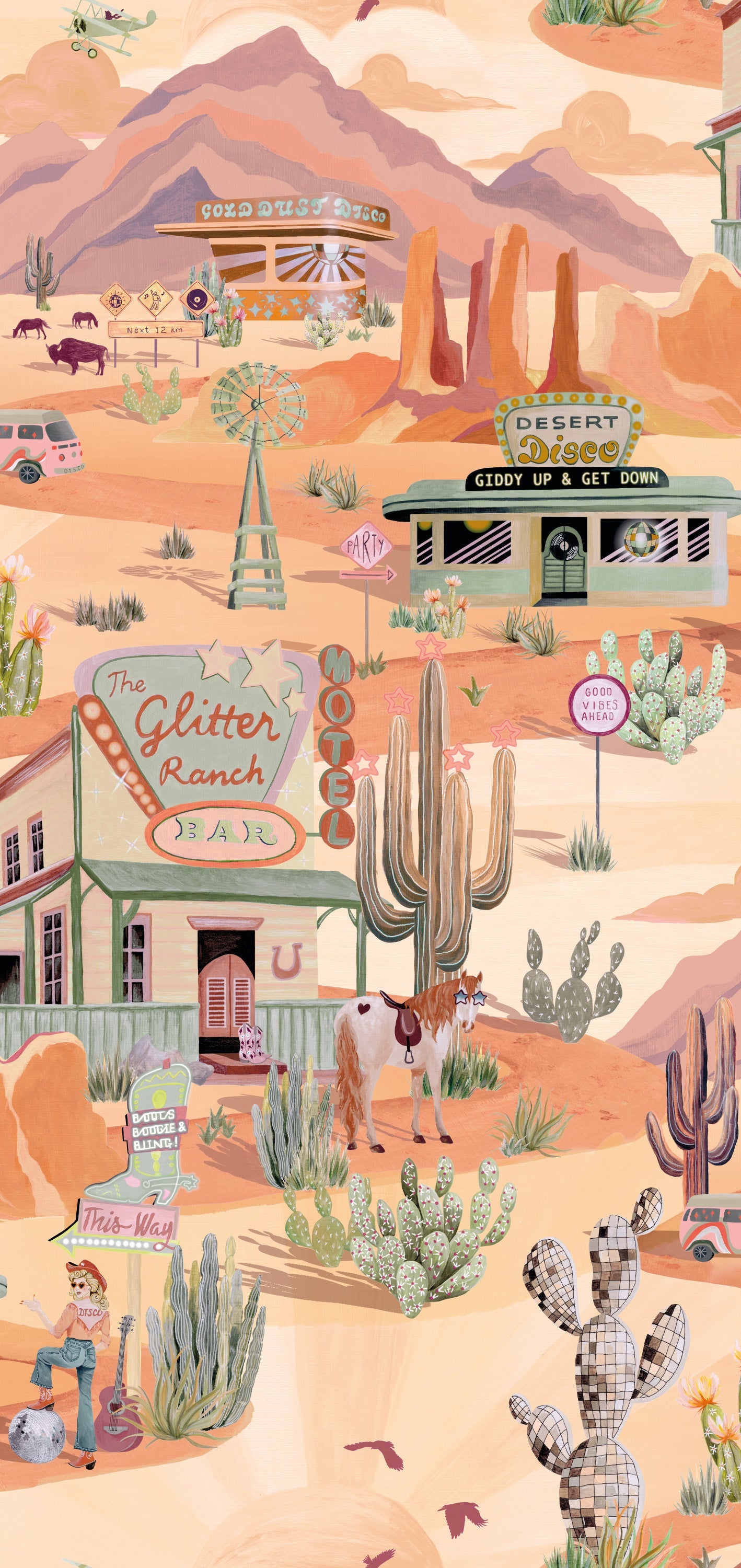 BRAND MCKENZIE Wallpaper Pattern No BMGI006/08A - The Glitter Ranch