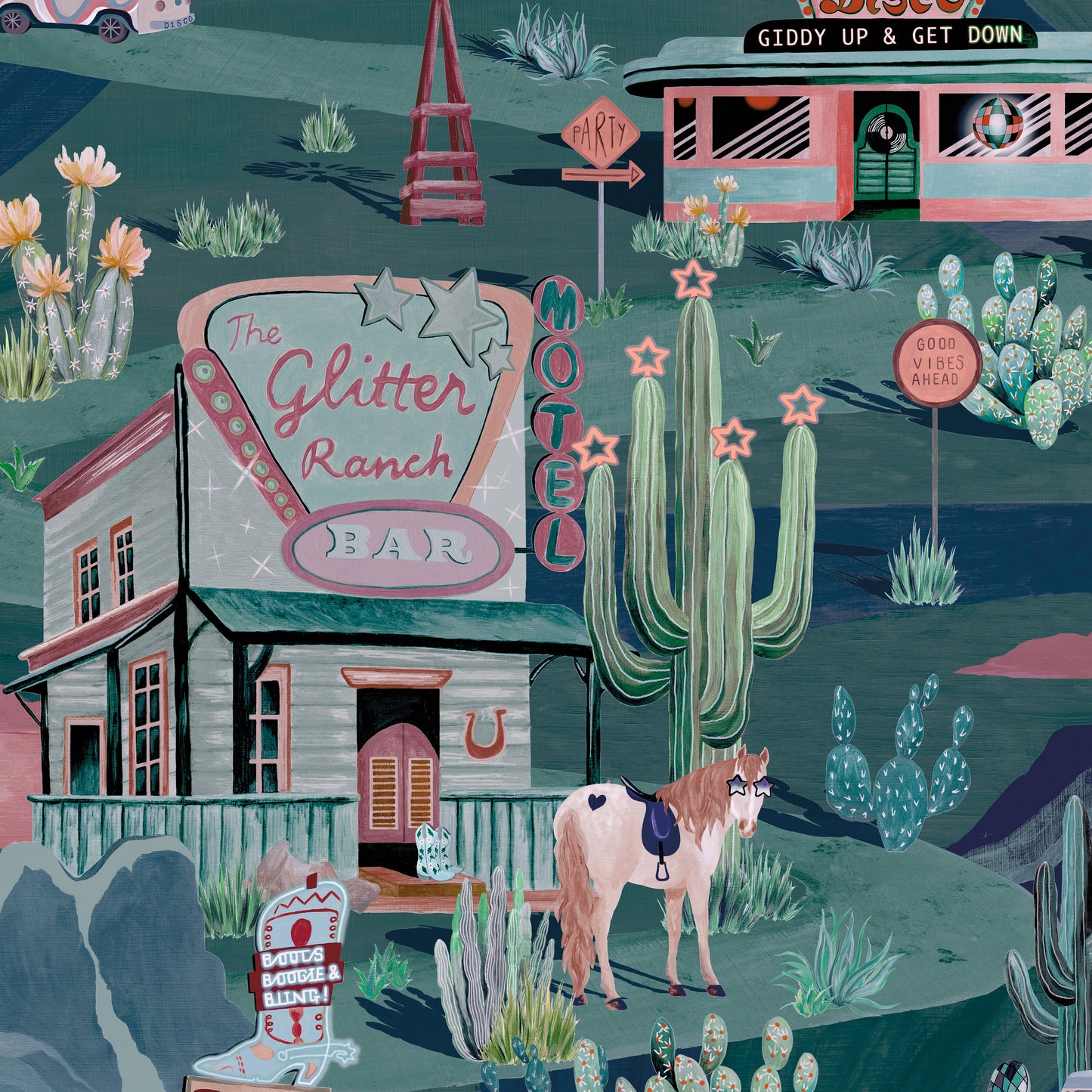BRAND MCKENZIE Wallpaper Pattern No BMGI006/08C - The Glitter Ranch