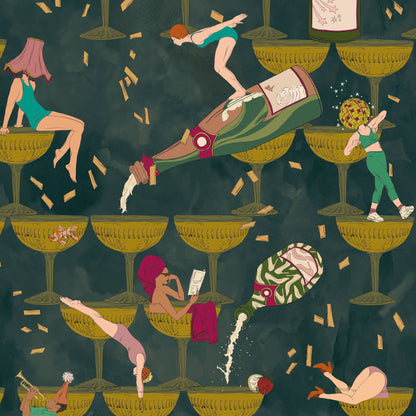 BRAND MCKENZIE Wallpaper Pattern No BMGI006/09B - The Grand Pour