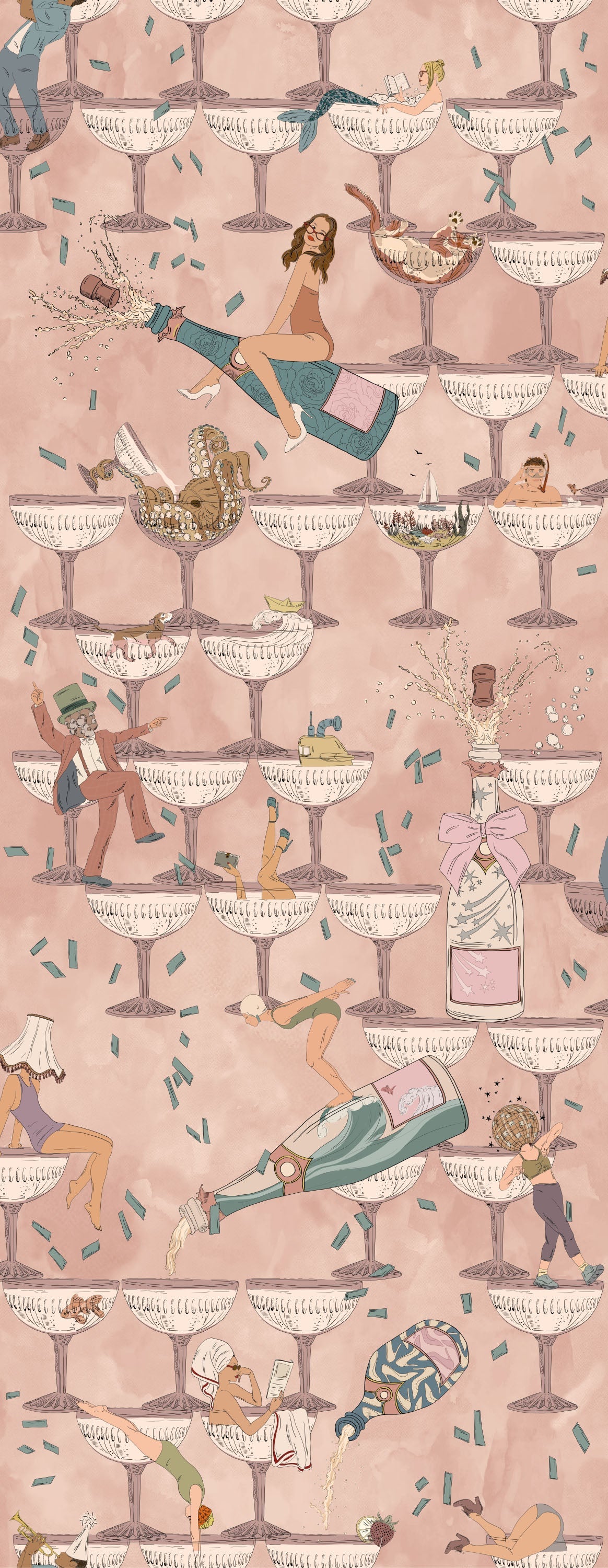 BRAND MCKENZIE Wallpaper Pattern No BMGI006/09D - The Grand Pour