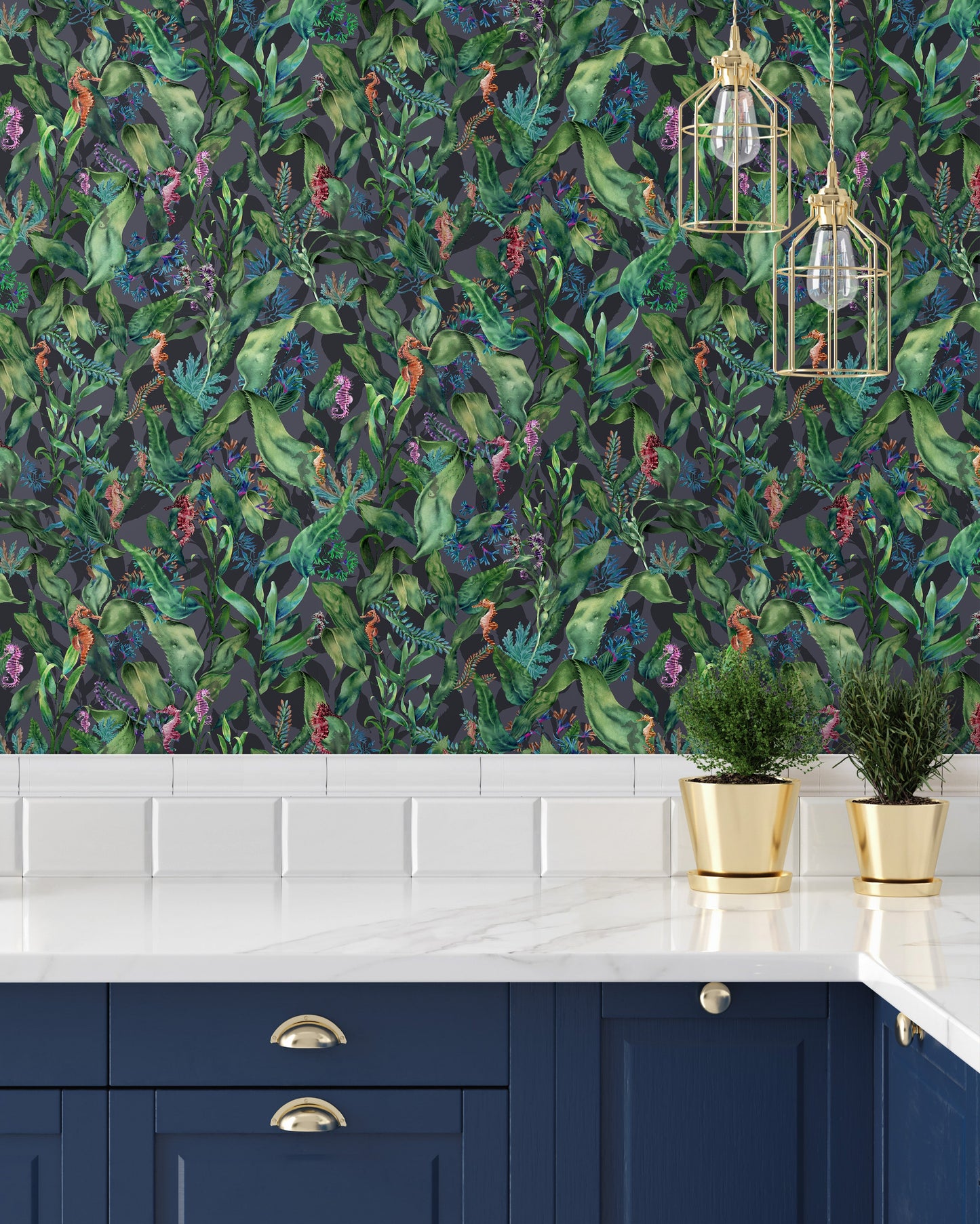 BRAND MCKENZIE Wallpaper Pattern No BMHD002/08B - Seahorse Mangrove