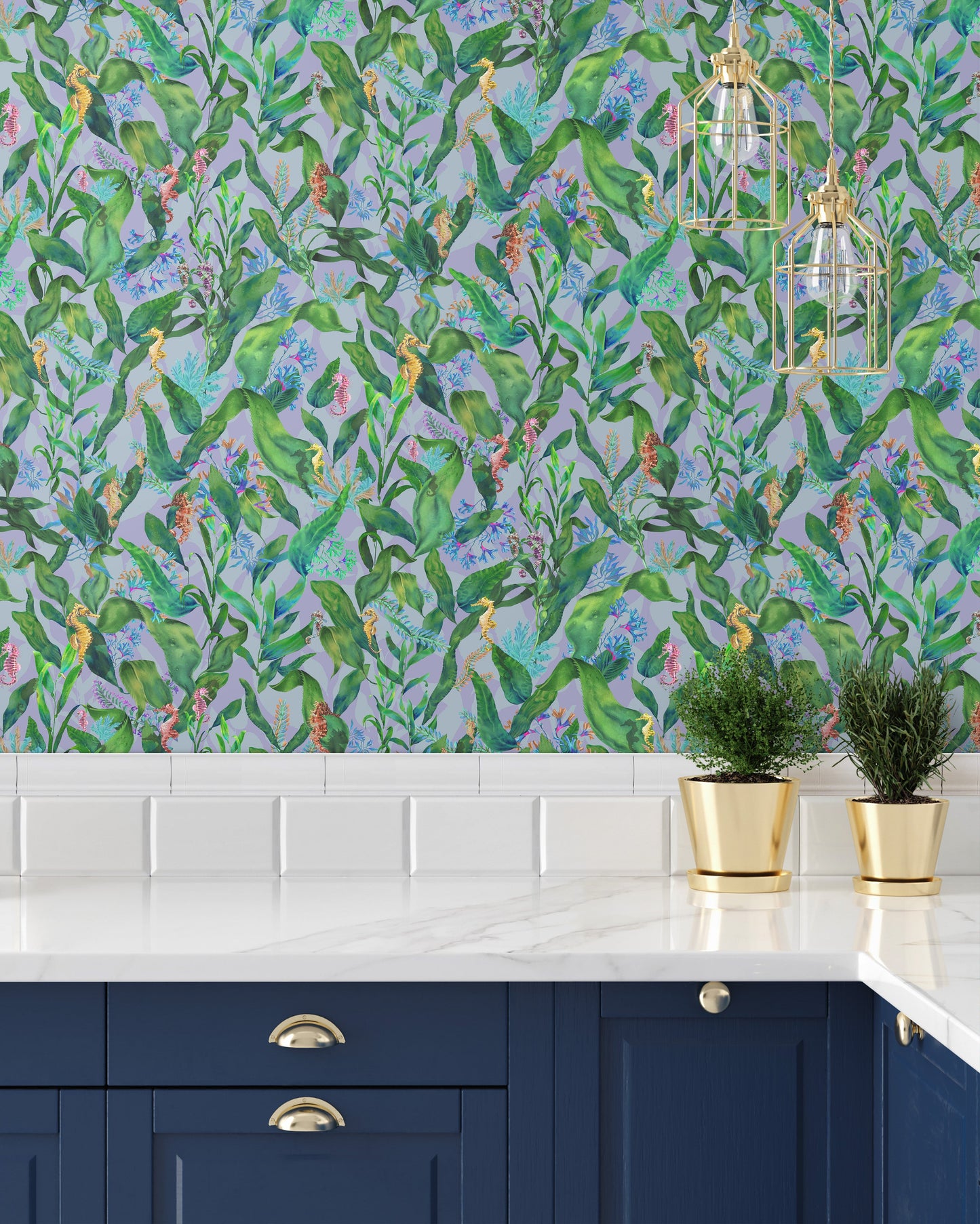 BRAND MCKENZIE Wallpaper Pattern No BMHD002/08C - Seahorse Mangrove