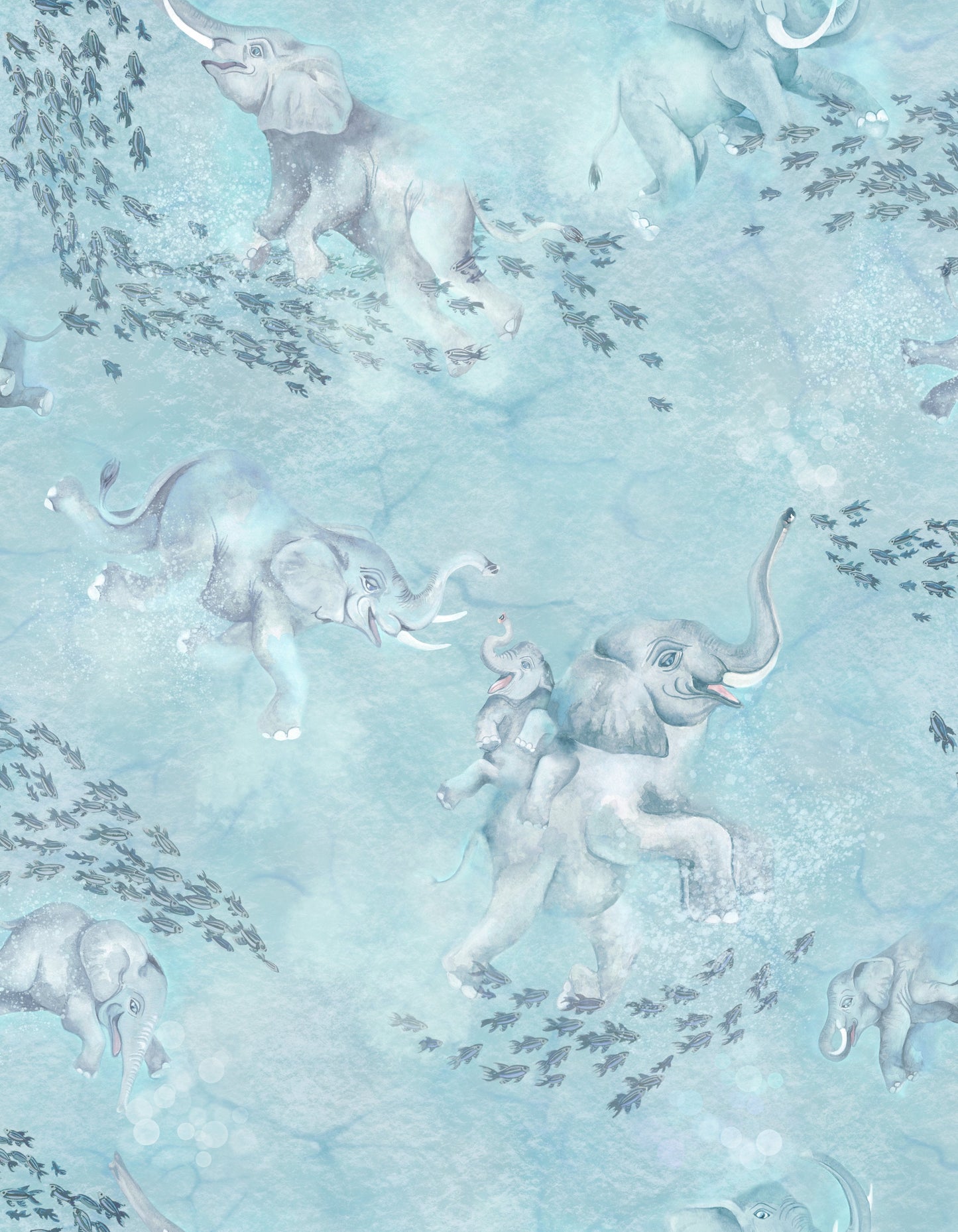 BRAND MCKENZIE Wallpaper Pattern No BMPP004/02B - Elephant Breaststroke