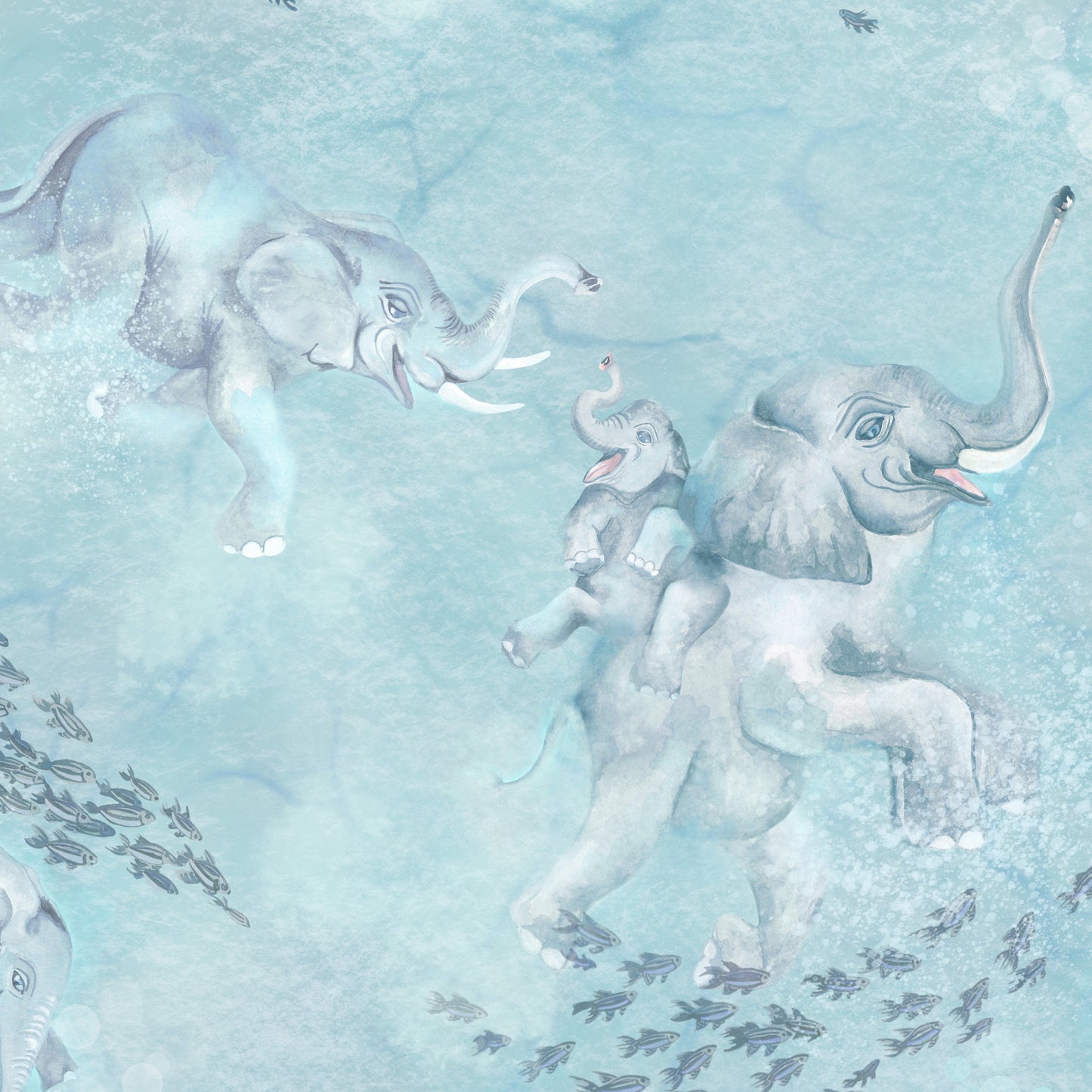 BRAND MCKENZIE Wallpaper Pattern No BMPP004/02B - Elephant Breaststroke
