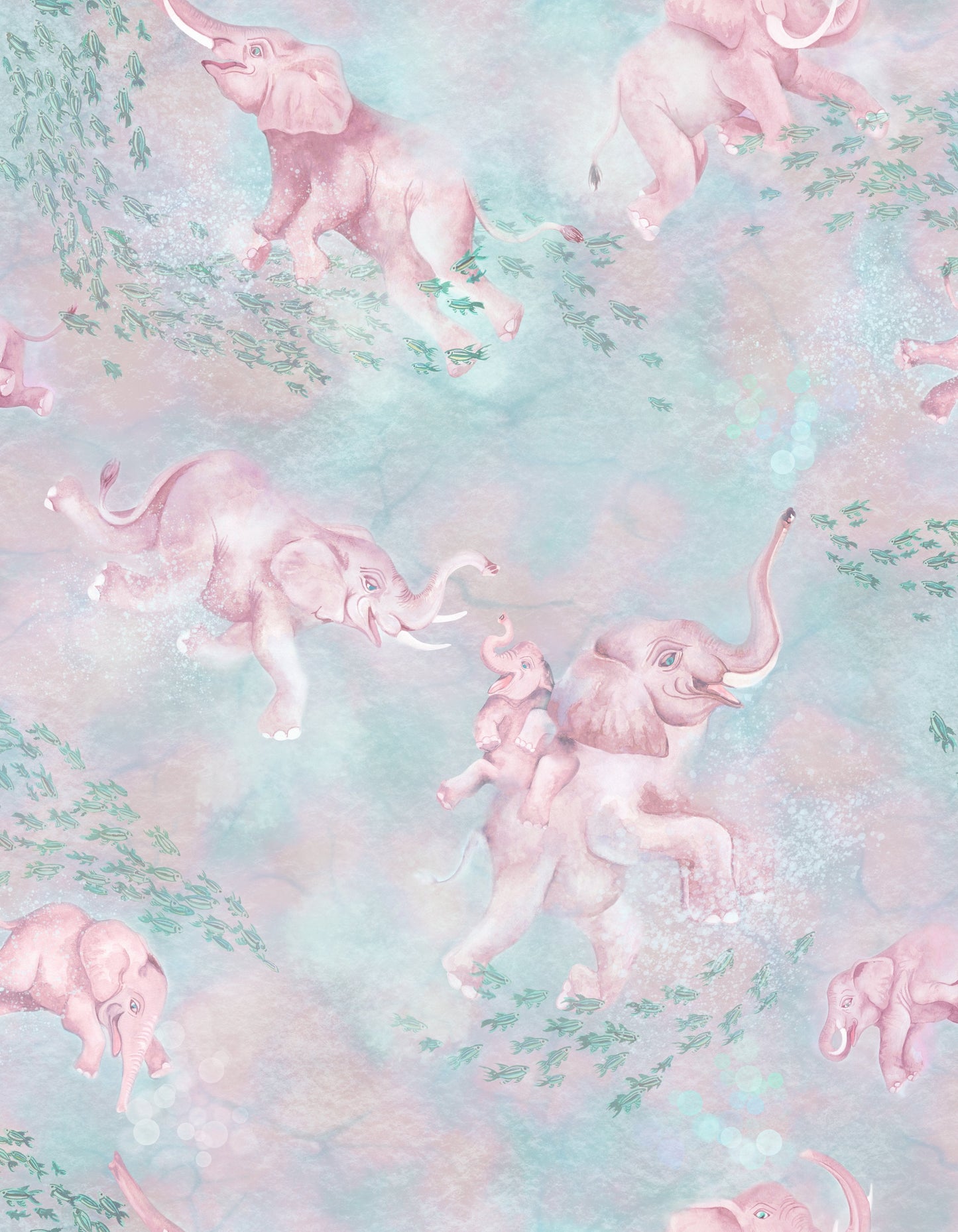 BRAND MCKENZIE Wallpaper Pattern No BMPP004/02C - Elephant Breaststroke