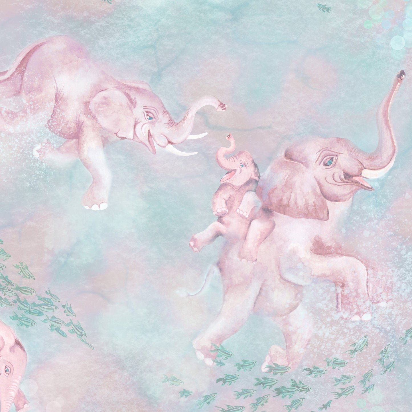 BRAND MCKENZIE Wallpaper Pattern No BMPP004/02C - Elephant Breaststroke