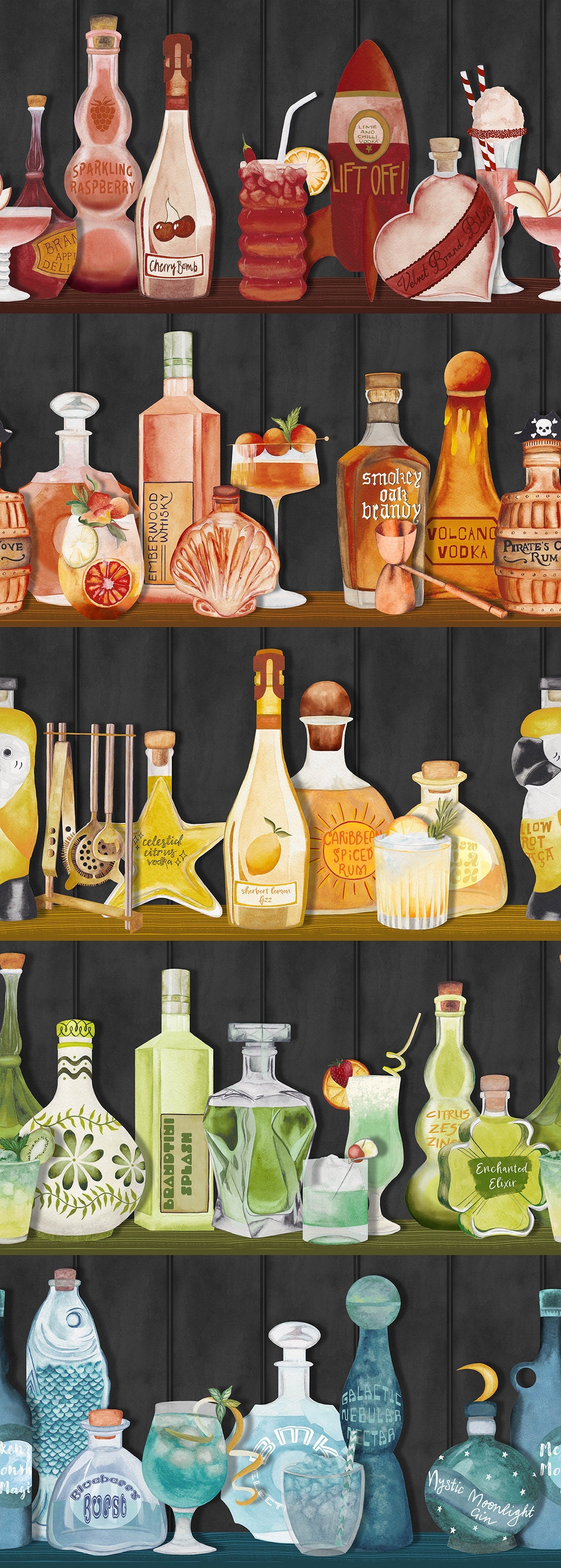 BRAND MCKENZIE Wallpaper Pattern No BMPP004/07A - Mixology