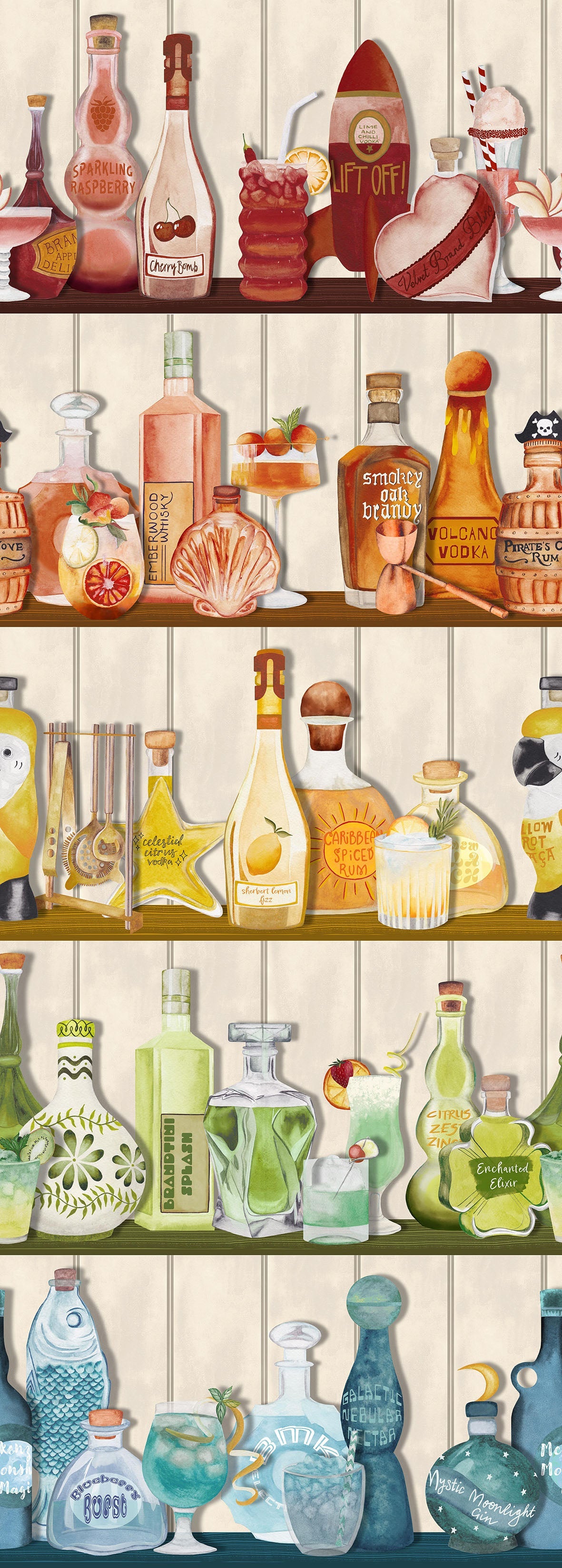 BRAND MCKENZIE Wallpaper Pattern No BMPP004/07B - Mixology