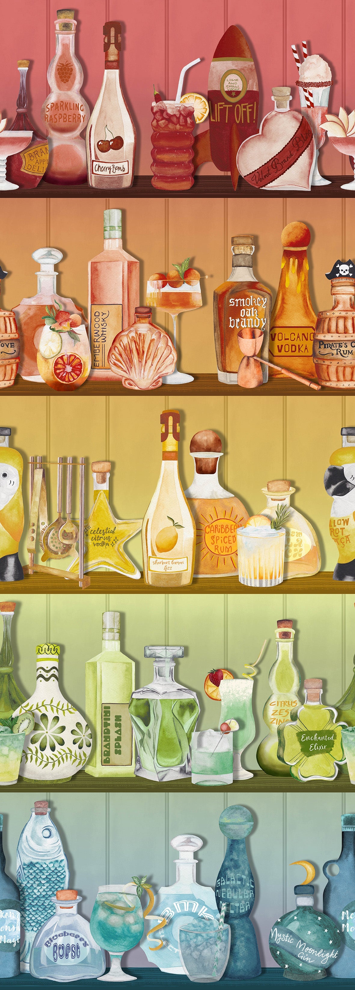 BRAND MCKENZIE Wallpaper Pattern No BMPP004/07C - Mixology