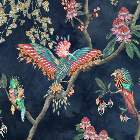 BRAND MCKENZIE Wallpaper Pattern No BMWL005/01B - Birds In Paradise