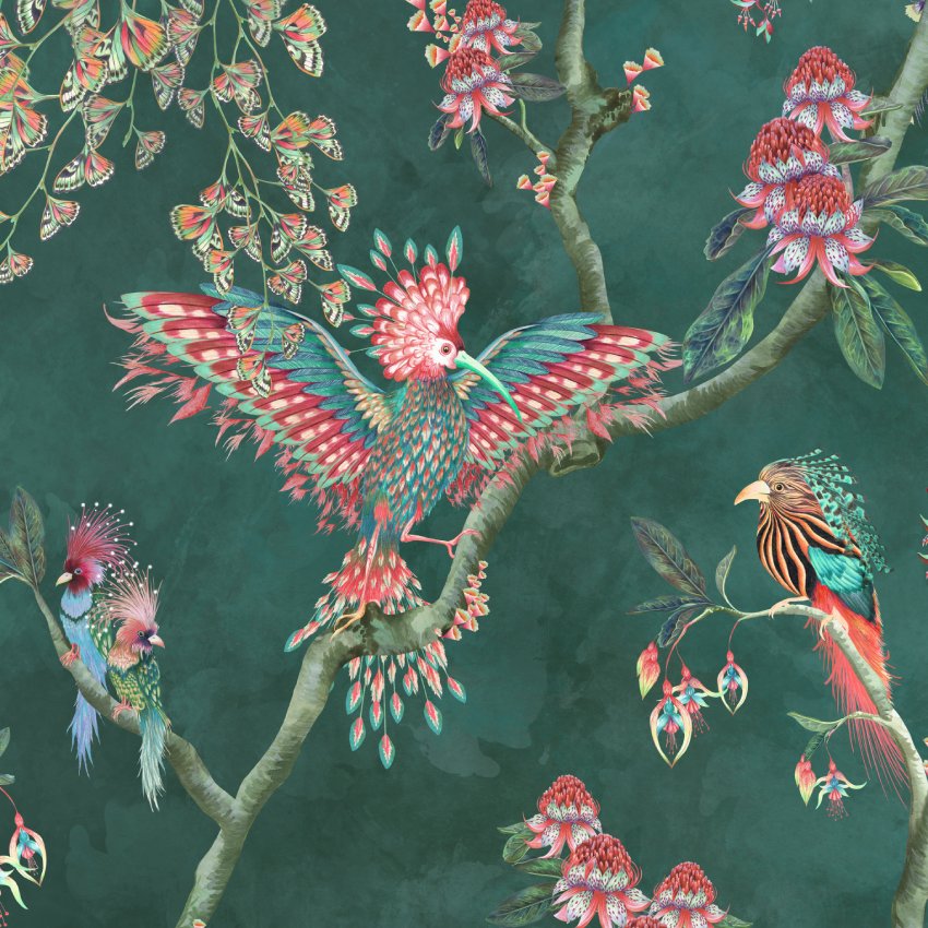 BRAND MCKENZIE Wallpaper Pattern No BMWL005/01E - Birds In Paradise
