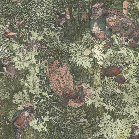 BRAND MCKENZIE Wallpaper Pattern No BMWL005/04C - Gentlemen Birds
