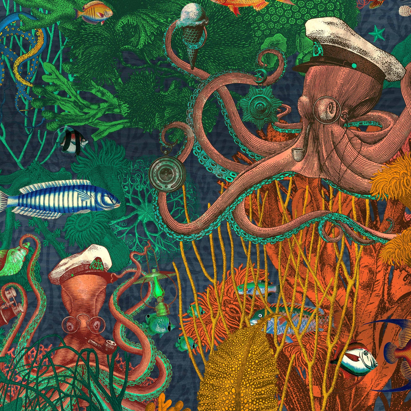 BRAND MCKENZIE Wallpaper Pattern No BMWL005/06B - Octopus