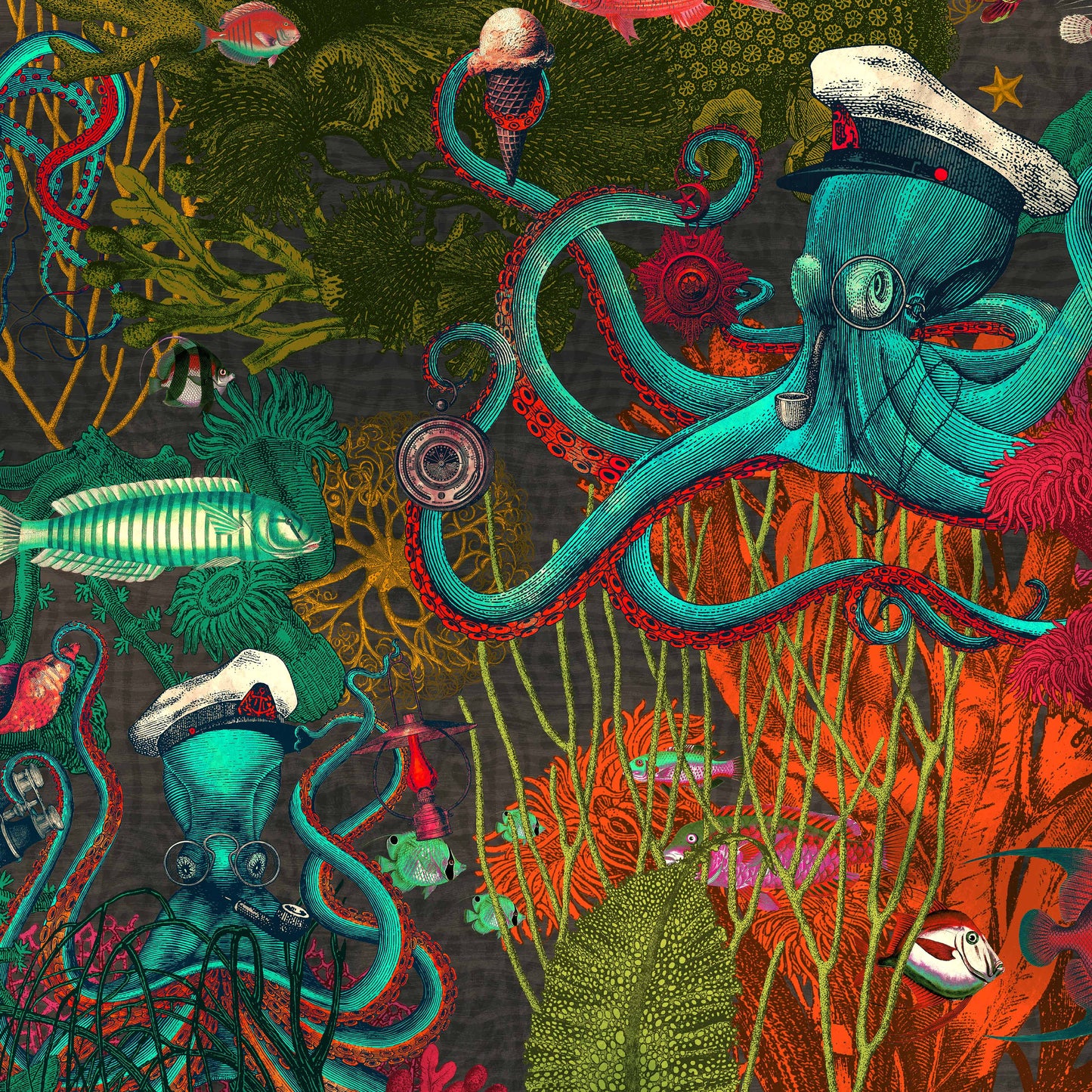 BRAND MCKENZIE Wallpaper Pattern No BMWL005/06C - Octopus