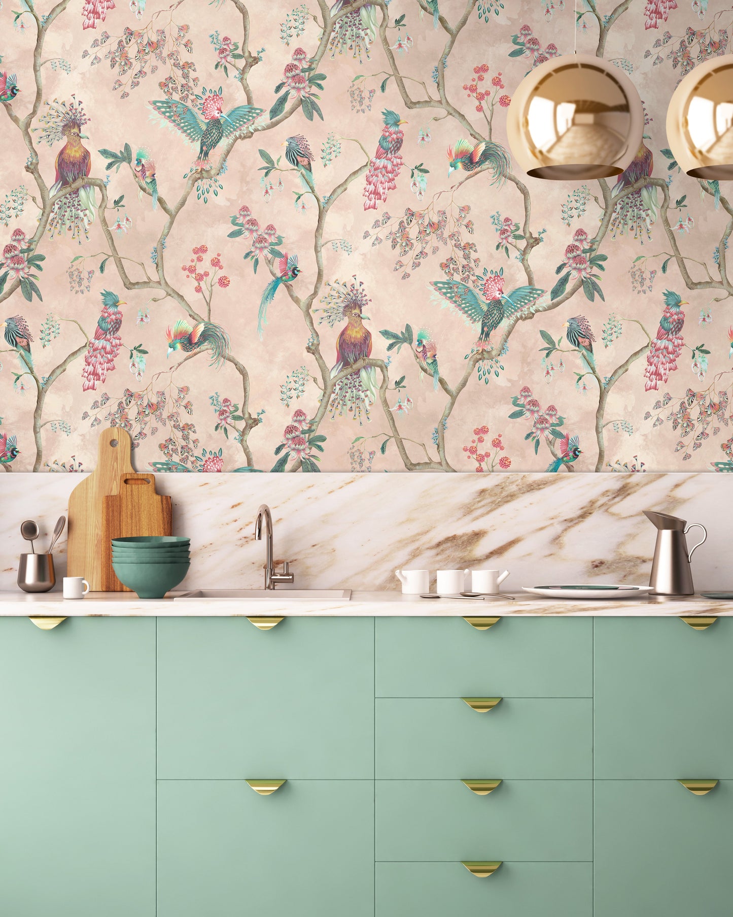 BRAND MCKENZIE Wallpaper Pattern No BMWL005/01D - Birds In Paradise