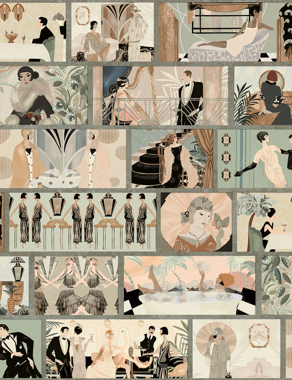 BRAND MCKENZIE Wallpaper Pattern No BMHD002/01B - Charleston Tower