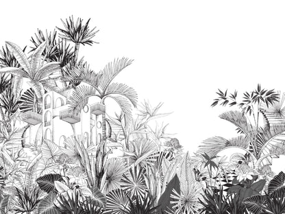 TROPICAL HOUSE Wallpaper Pattern No 688153