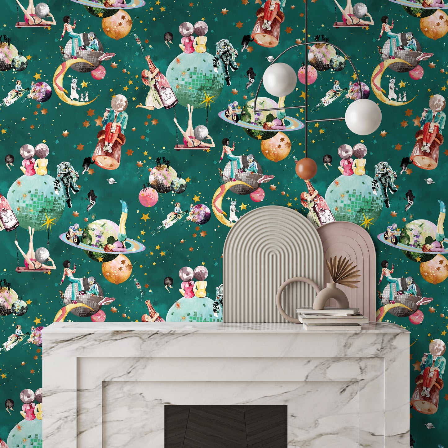 BRAND MCKENZIE Wallpaper Pattern No BMGI006/02B - Cosmic Groove