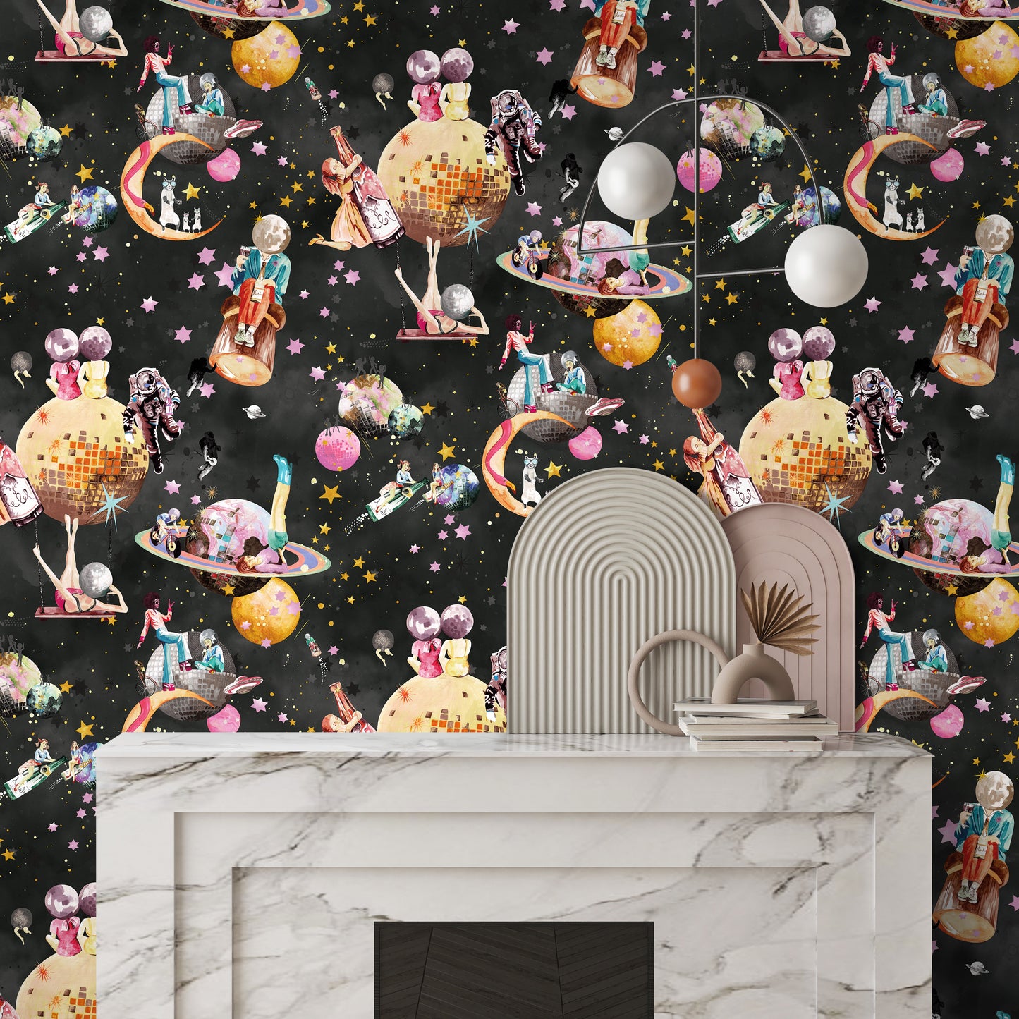 BRAND MCKENZIE Wallpaper Pattern No BMGI006/02C - Cosmic Groove