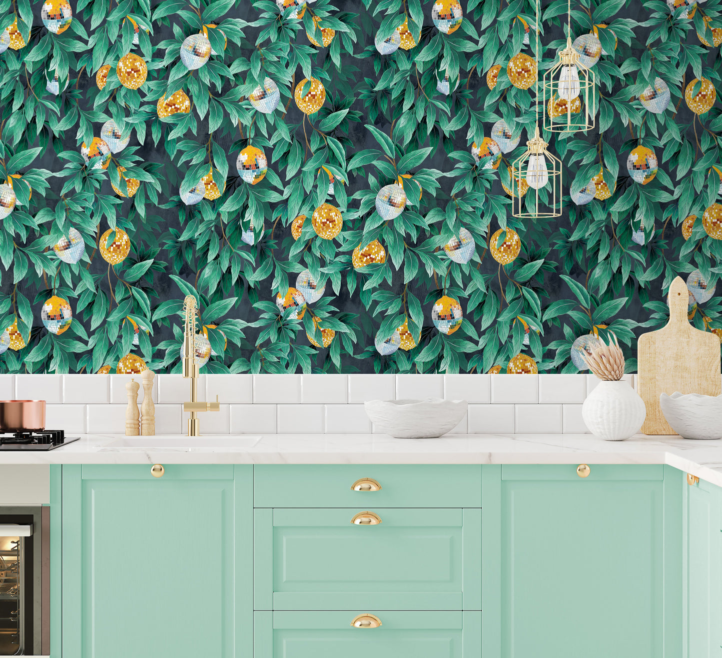BRAND MCKENZIE Wallpaper Pattern No BMGI006/04B - Disco Lemons
