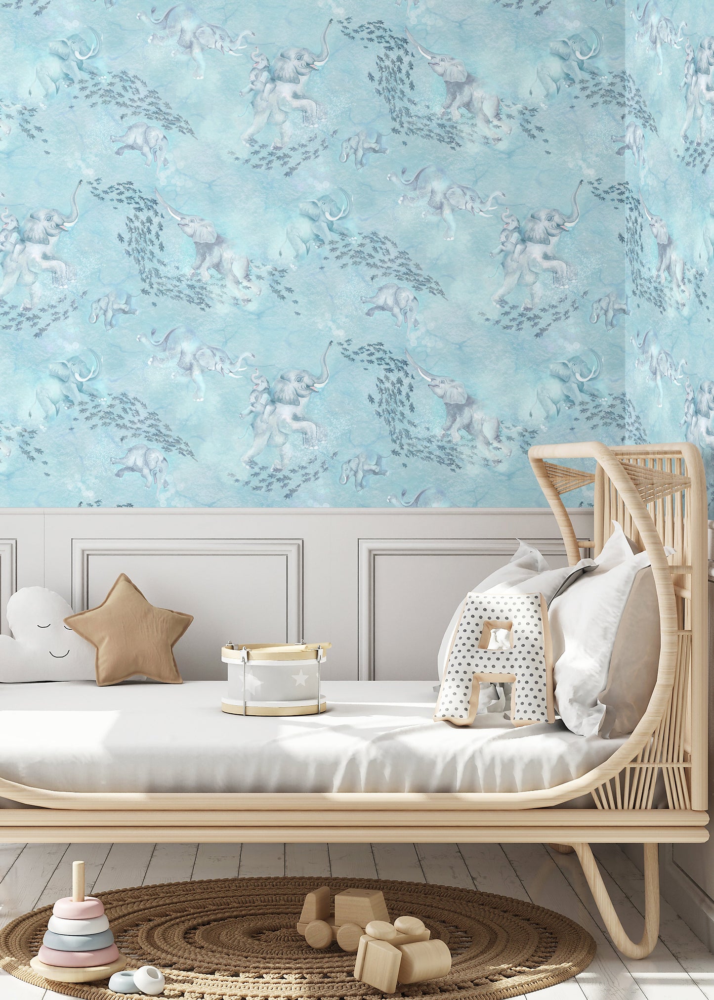 BRAND MCKENZIE Wallpaper Pattern No BMPP004/02B - Elephant Breaststroke