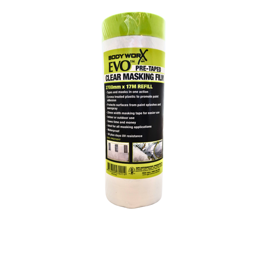 Bodyworx Evo pre-taped clear masking film