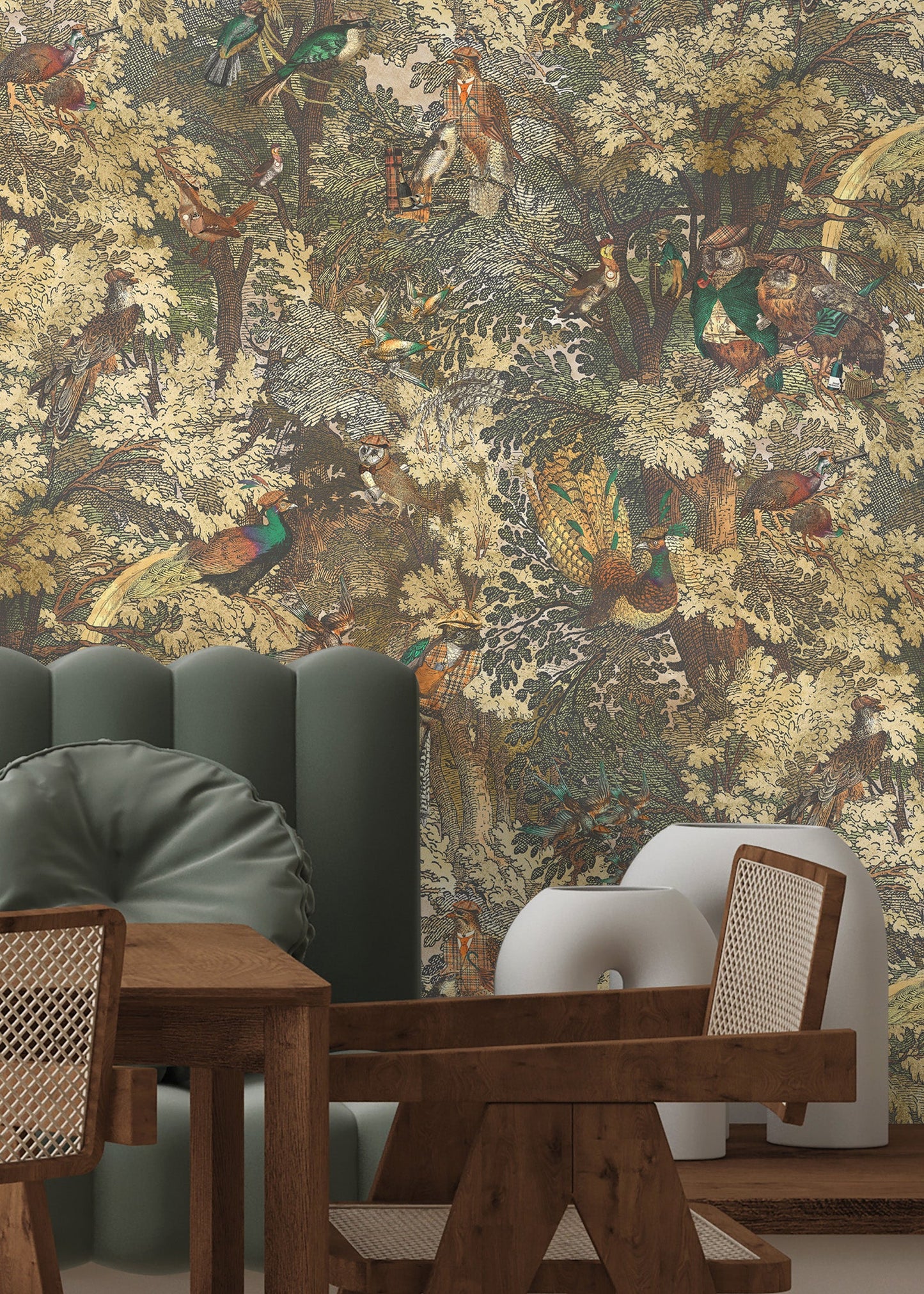 BRAND MCKENZIE Wallpaper Pattern No BMWL005/04A - Gentlemen Birds