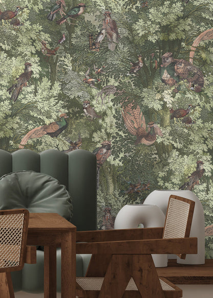 BRAND MCKENZIE Wallpaper Pattern No BMWL005/04C - Gentlemen Birds